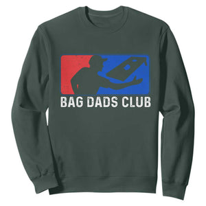 Funny Cornhole Bag Dads Club Sweatshirt TS10 Dark Forest Green Print Your Wear