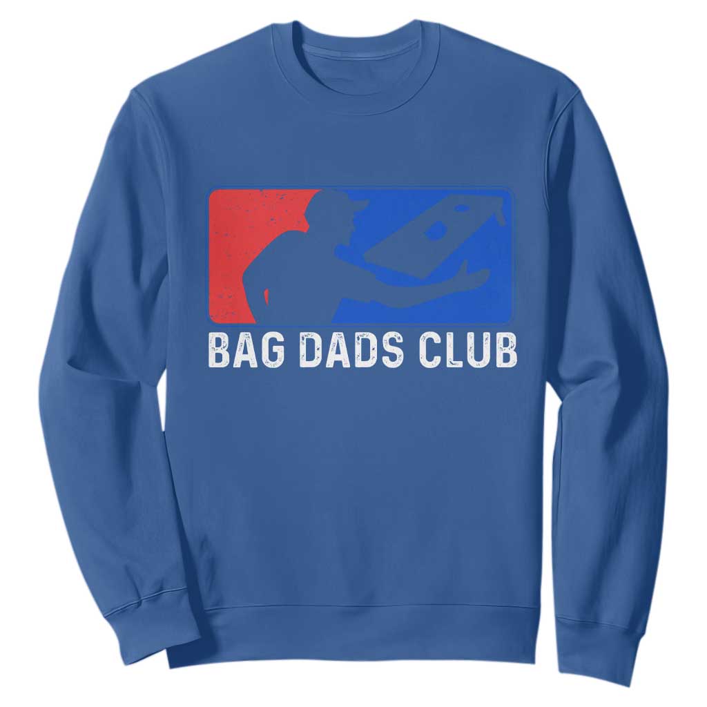Funny Cornhole Bag Dads Club Sweatshirt TS10 Royal Blue Print Your Wear