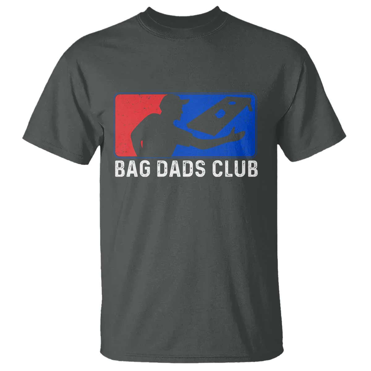 Funny Cornhole Bag Dads Club T Shirt TS10 Dark Heather Print Your Wear