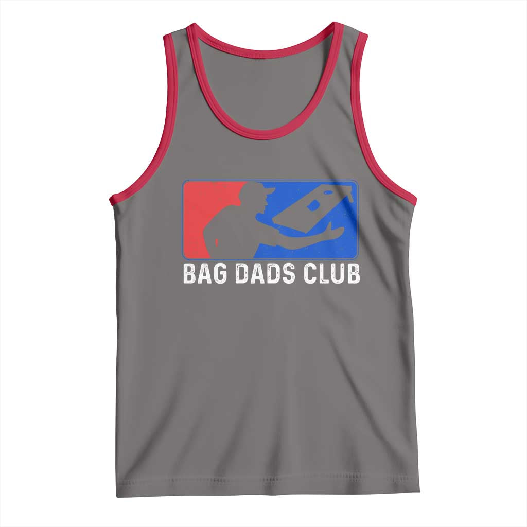 Funny Cornhole Bag Dads Club Tank Top TS10 Deep Heather Red Print Your Wear