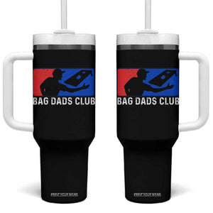 Funny Cornhole Bag Dads Club Tumbler With Handle TS10 One Size: 40 oz Black Print Your Wear