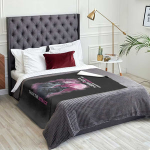 Pink Breast Cancer Throw Blanket Pink Ribbon Comeback Stronger Than Setback Wolf Moon TS10 Print Your Wear
