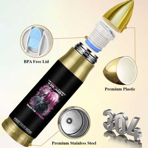 Pink Breast Cancer Bullet Tumbler Pink Ribbon Comeback Stronger Than Setback Wolf Moon TS10 Print Your Wear