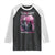 Pink Breast Cancer Raglan Shirt Pink Ribbon Comeback Stronger Than Setback Wolf Moon - Print Your Wear