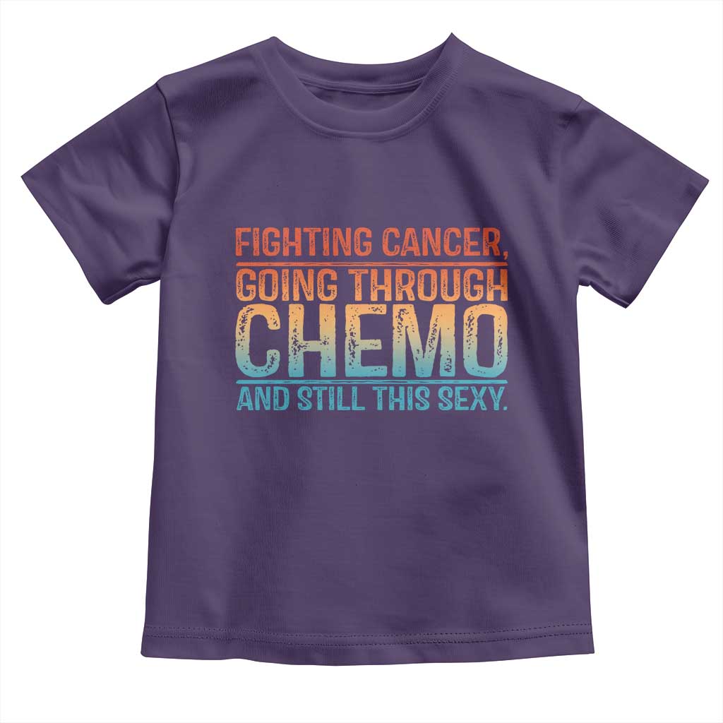 Funny Cancer Fighter Toddler T Shirt Inspirational Quote Chemo Patient Gift TS10 Purple Print Your Wear