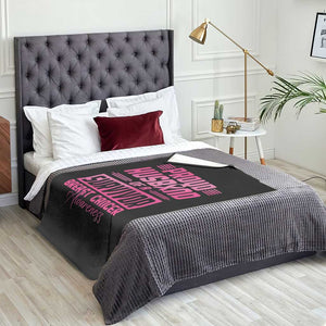 Husband Of A Warrior Breast Cancer Awareness Throw Blanket Wife Support Squad TS10 Print Your Wear