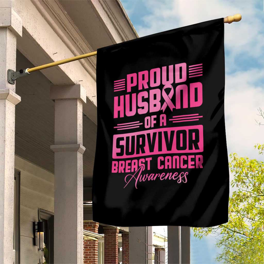 Husband Of A Warrior Breast Cancer Awareness Garden Flag Wife Support Squad TS10 Print Your Wear