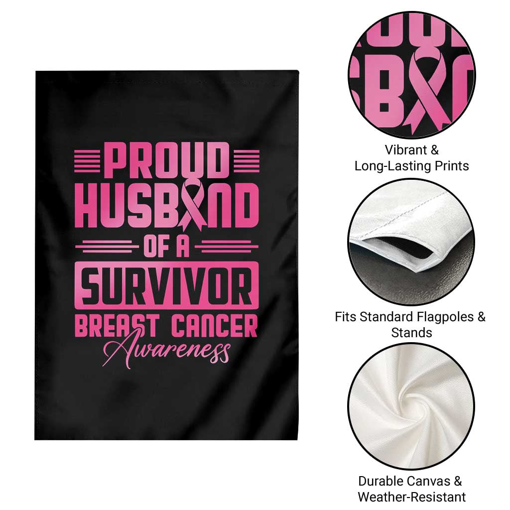Husband Of A Warrior Breast Cancer Awareness Garden Flag Wife Support Squad TS10 Print Your Wear