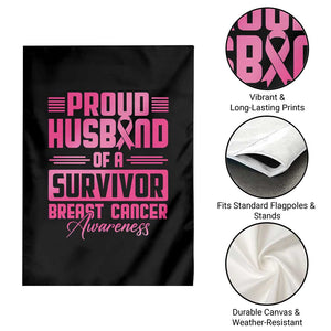 Husband Of A Warrior Breast Cancer Awareness Garden Flag Wife Support Squad TS10 Print Your Wear