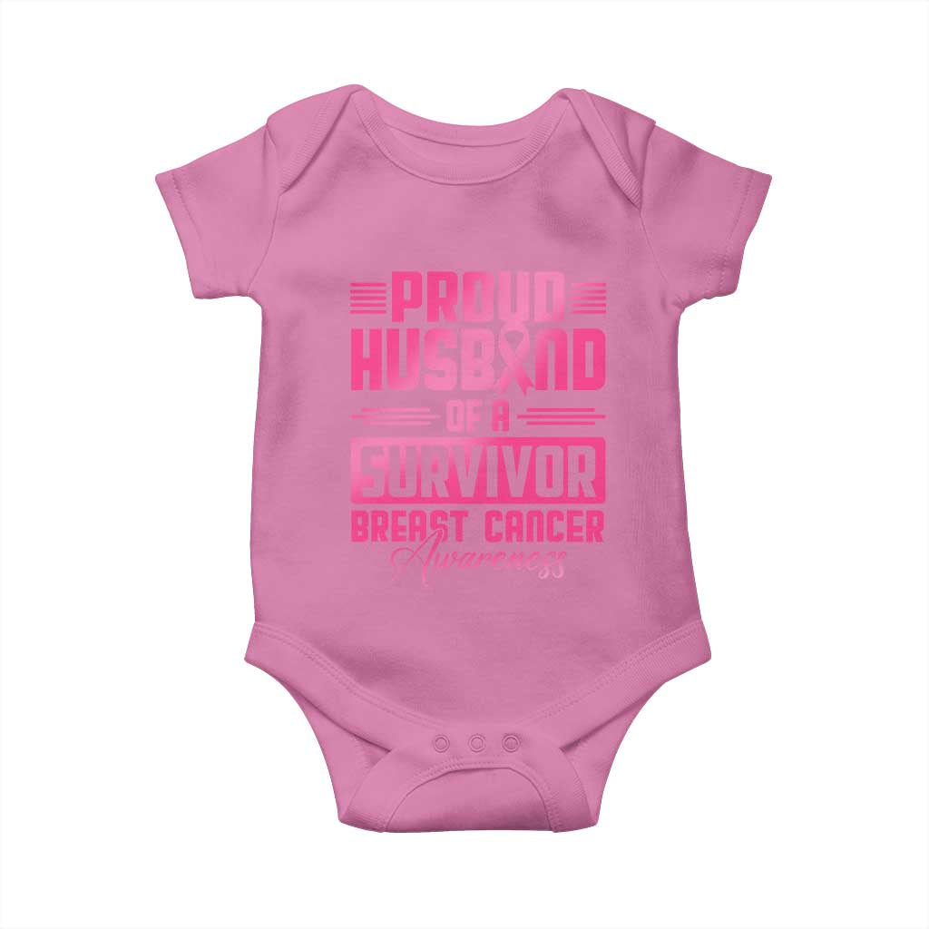 Husband Of A Warrior Breast Cancer Awareness Baby Onesie Wife Support Squad TS10 Azalea Print Your Wear