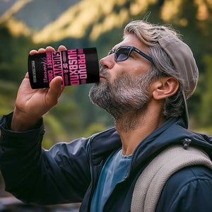 Husband Of A Warrior Breast Cancer Awareness 4 in 1 Can Cooler Tumbler Wife Support Squad TS10 Print Your Wear