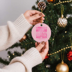 Husband Of A Warrior Breast Cancer Awareness Ceramic Ornament Wife Support Squad TS10 1pc Light Pink Print Your Wear
