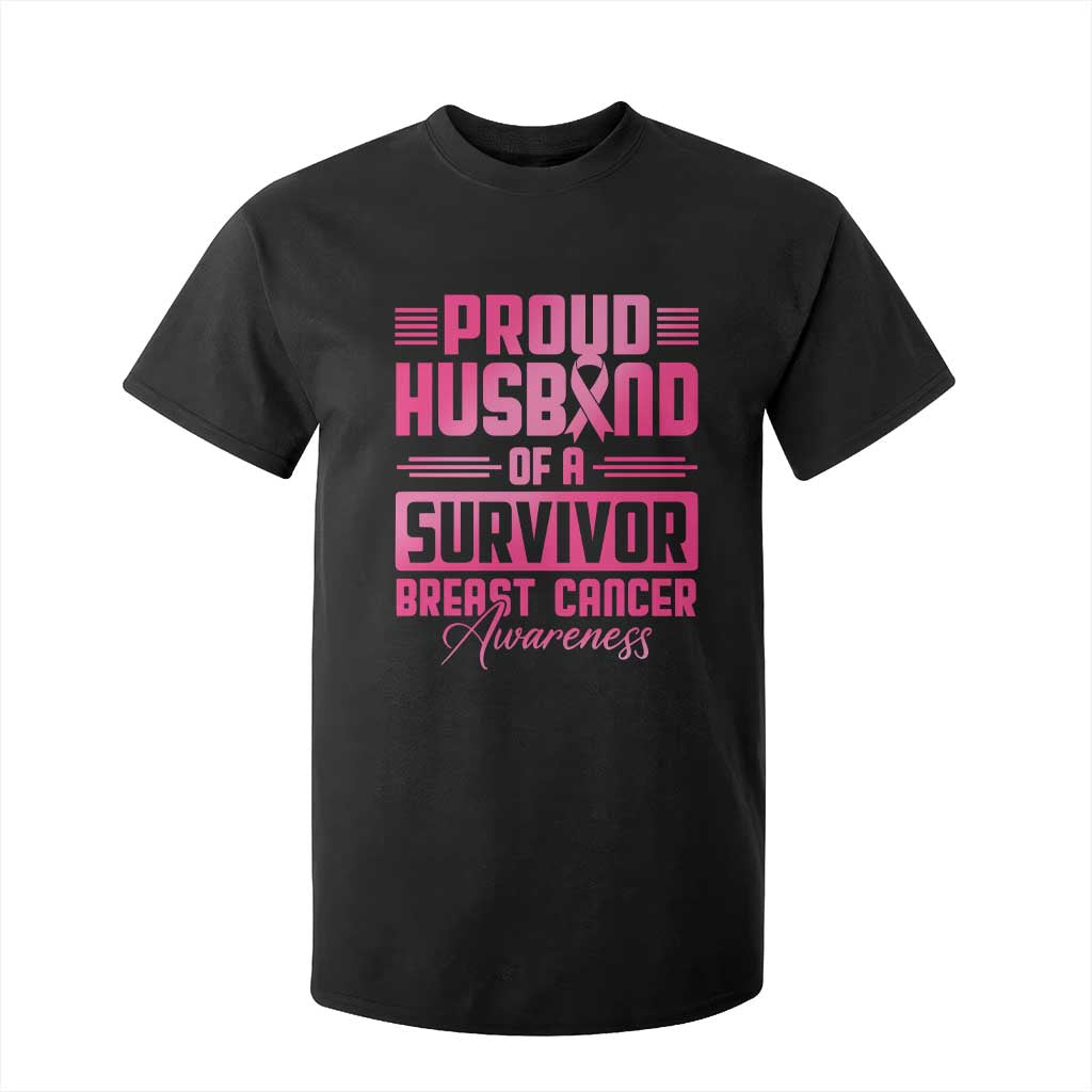 Husband Of A Warrior Breast Cancer Awareness T Shirt For Kid Wife Support Squad TS10 Black Print Your Wear