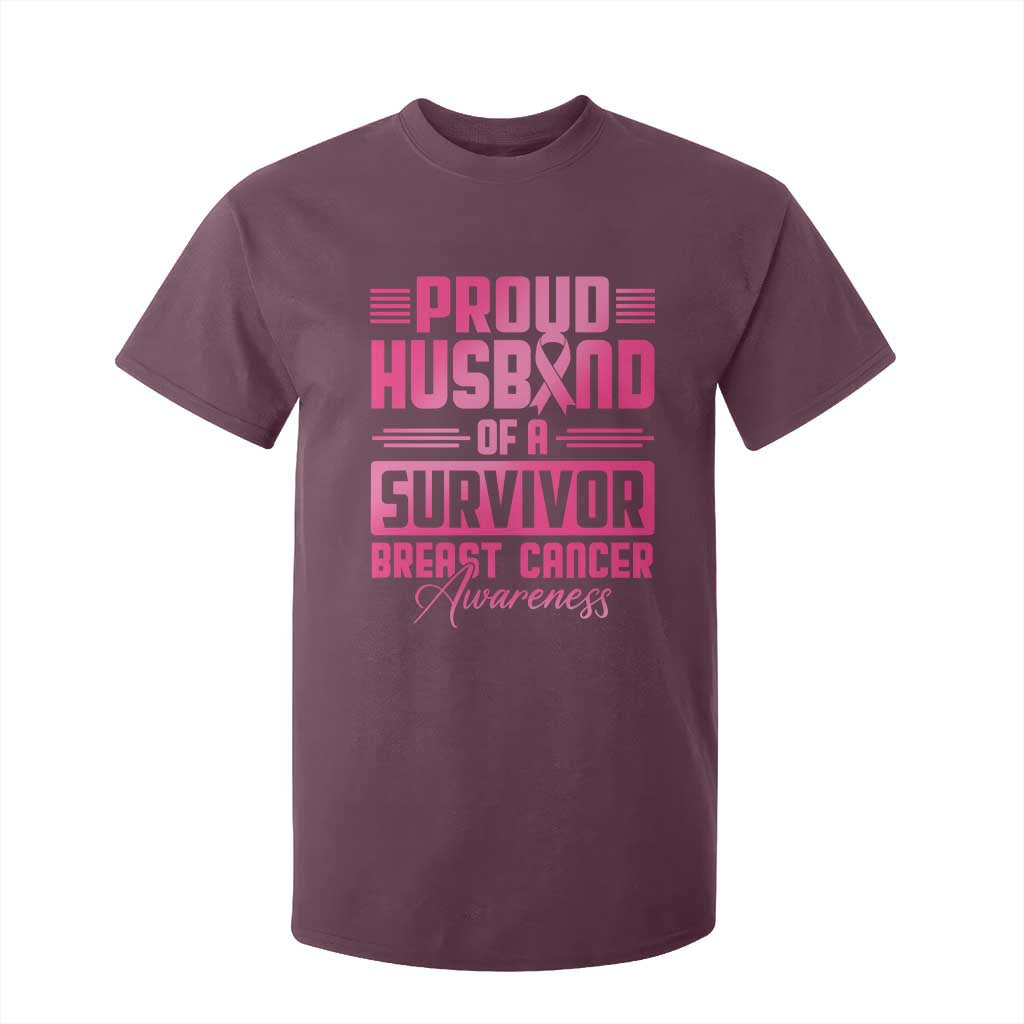 Husband Of A Warrior Breast Cancer Awareness T Shirt For Kid Wife Support Squad TS10 Maroon Print Your Wear