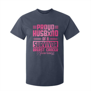 Husband Of A Warrior Breast Cancer Awareness T Shirt For Kid Wife Support Squad TS10 Navy Print Your Wear