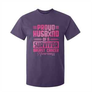 Husband Of A Warrior Breast Cancer Awareness T Shirt For Kid Wife Support Squad TS10 Purple Print Your Wear