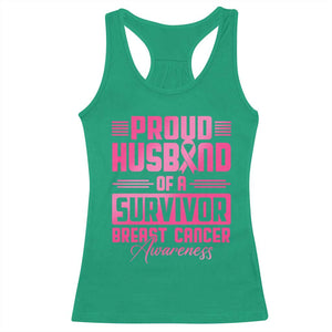 Husband Of A Warrior Breast Cancer Awareness Racerback Tank Top Wife Support Squad TS10 Irish Green Print Your Wear