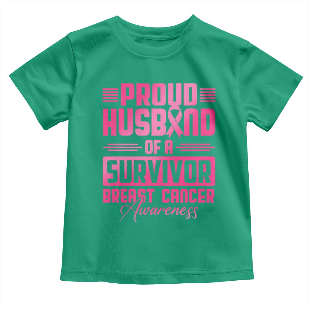Husband Of A Warrior Breast Cancer Awareness Toddler T Shirt Wife Support Squad TS10 Irish Green Print Your Wear