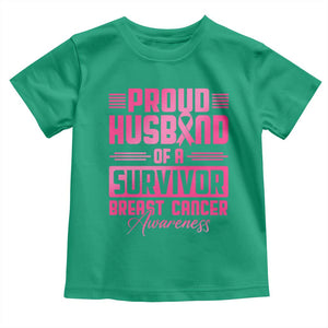 Husband Of A Warrior Breast Cancer Awareness Toddler T Shirt Wife Support Squad TS10 Irish Green Print Your Wear