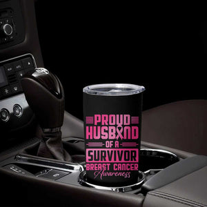 Husband Of A Warrior Breast Cancer Awareness Tumbler Cup Wife Support Squad TS10 Print Your Wear