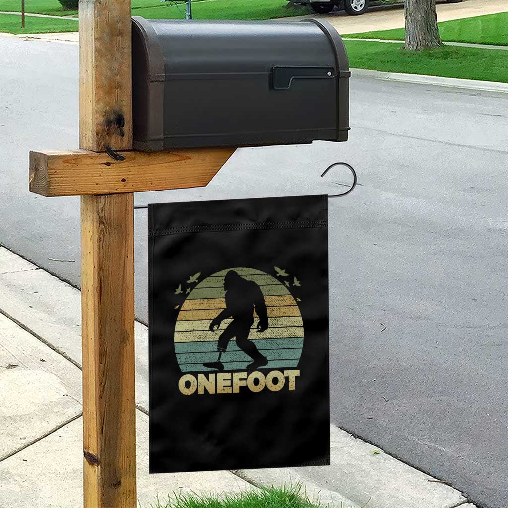 Onefoot Leg Amputee Recovery Garden Flag Retro One Foot Bigfoot TS10 Print Your Wear