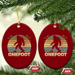 Onefoot Leg Amputee Recovery Ceramic Ornament Retro One Foot Bigfoot TS10 Print Your Wear