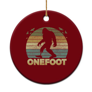Onefoot Leg Amputee Recovery Ceramic Ornament Retro One Foot Bigfoot TS10 1pc Red Print Your Wear