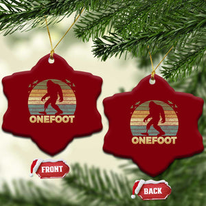 Onefoot Leg Amputee Recovery Ceramic Ornament Retro One Foot Bigfoot TS10 Print Your Wear