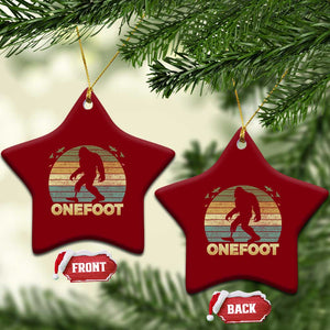 Onefoot Leg Amputee Recovery Ceramic Ornament Retro One Foot Bigfoot TS10 Print Your Wear