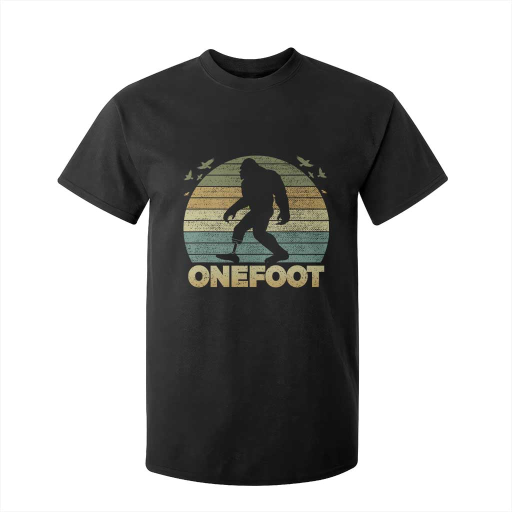Onefoot Leg Amputee Recovery T Shirt For Kid Retro One Foot Bigfoot TS10 Black Print Your Wear
