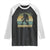 Onefoot Leg Amputee Recovery Raglan Shirt Retro One Foot Bigfoot TS10 Black White Print Your Wear