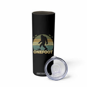 Onefoot Leg Amputee Recovery Skinny Tumbler Retro One Foot Bigfoot TS10 Print Your Wear