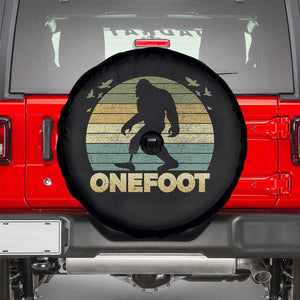 Onefoot Leg Amputee Recovery Spare Tire Cover Retro One Foot Bigfoot TS10 Black Print Your Wear