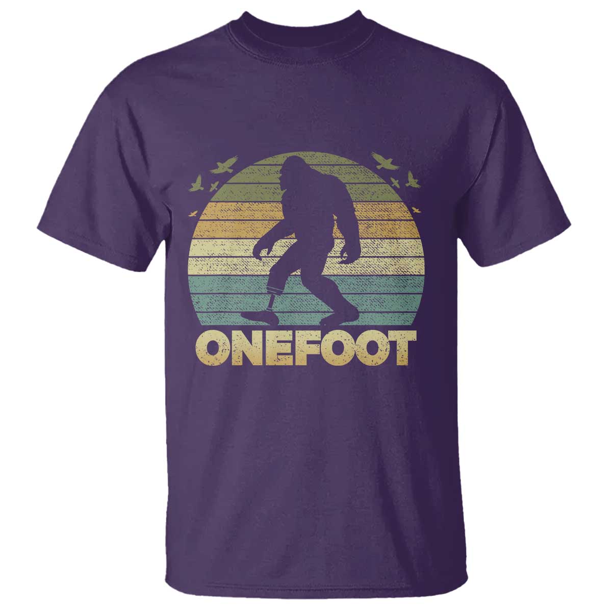Onefoot Leg Amputee Recovery T Shirt Retro One Foot Bigfoot TS10 Purple Print Your Wear