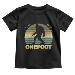 Onefoot Leg Amputee Recovery Toddler T Shirt Retro One Foot Bigfoot TS10 Black Print Your Wear