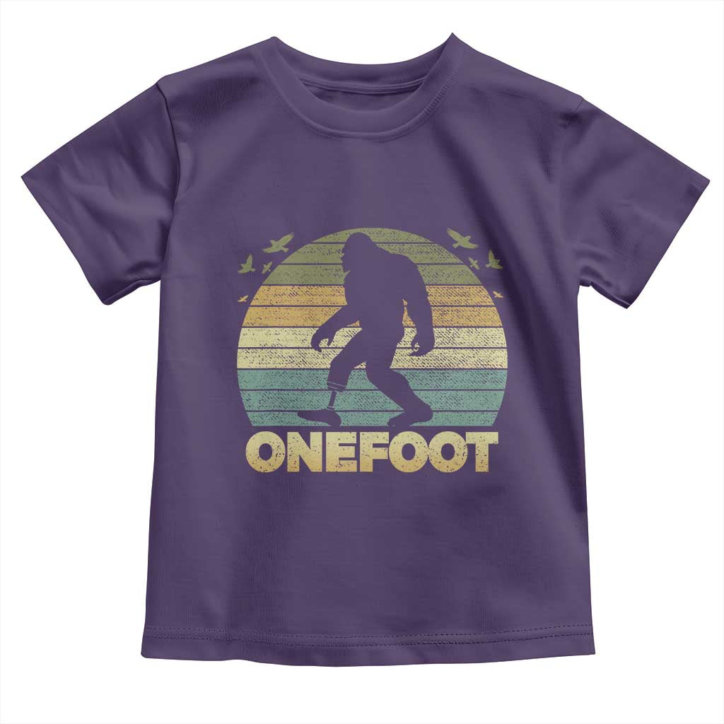Onefoot Leg Amputee Recovery Toddler T Shirt Retro One Foot Bigfoot TS10 Purple Print Your Wear