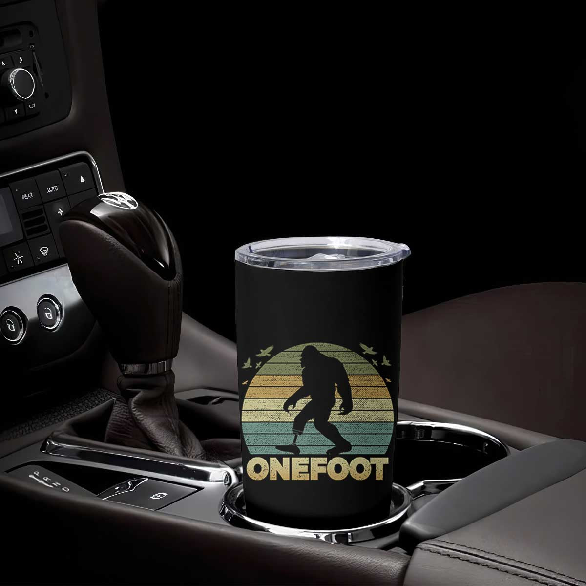 Onefoot Leg Amputee Recovery Tumbler Cup Retro One Foot Bigfoot TS10 Print Your Wear