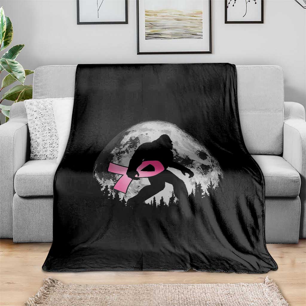 Bigfoot Pink Ribbon Breast Cancer Awareness Throw Blanket TS10 Print Your Wear