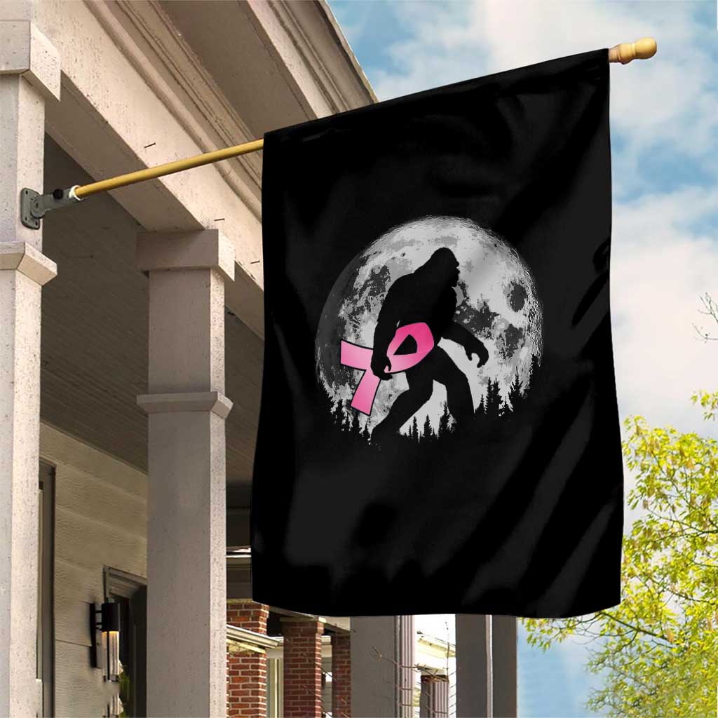 Bigfoot Pink Ribbon Breast Cancer Awareness Garden Flag TS10 Print Your Wear
