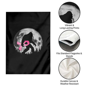 Bigfoot Pink Ribbon Breast Cancer Awareness Garden Flag TS10 Print Your Wear