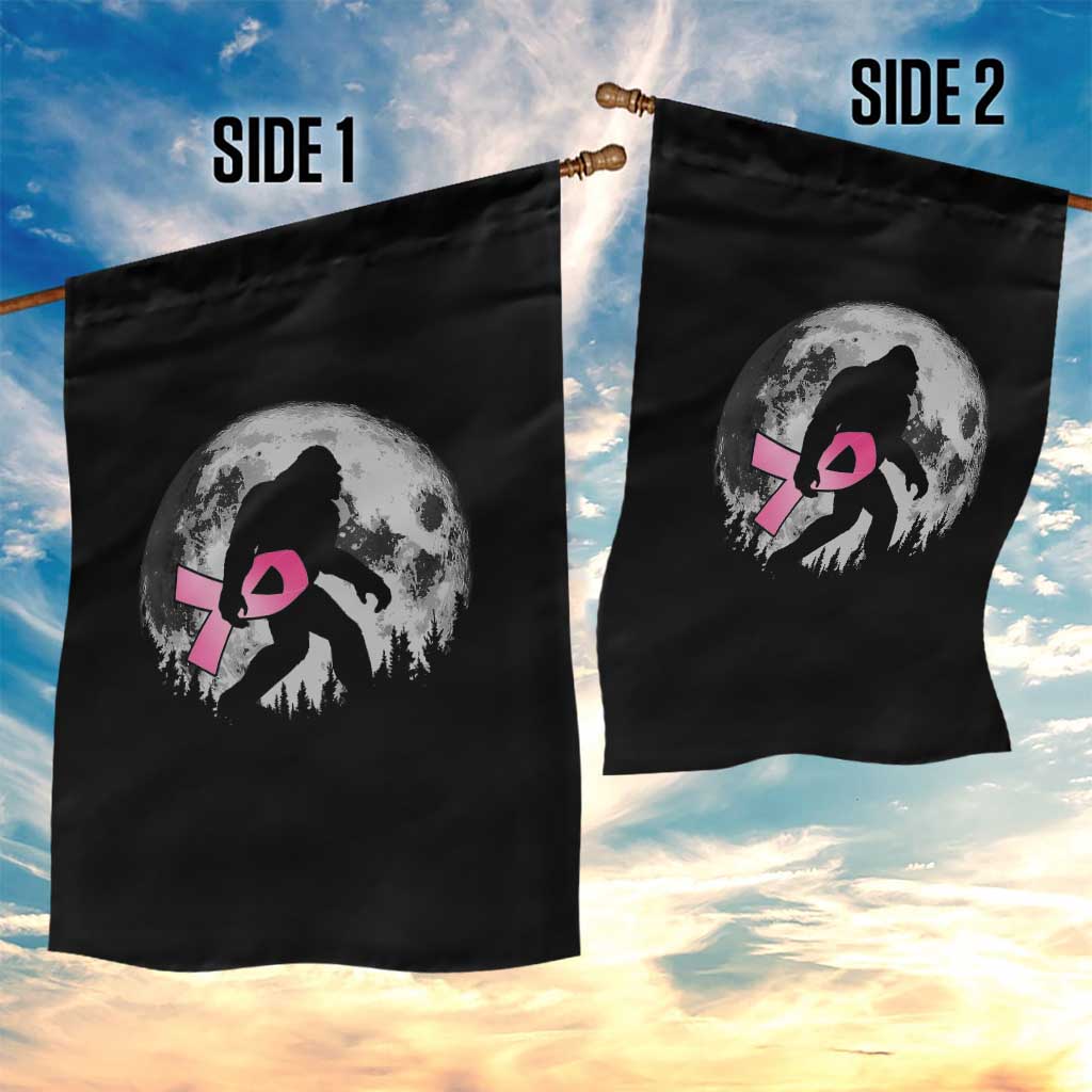 Bigfoot Pink Ribbon Breast Cancer Awareness Garden Flag TS10 Print Your Wear