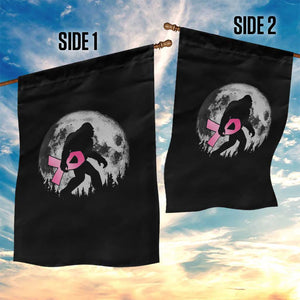 Bigfoot Pink Ribbon Breast Cancer Awareness Garden Flag TS10 Print Your Wear
