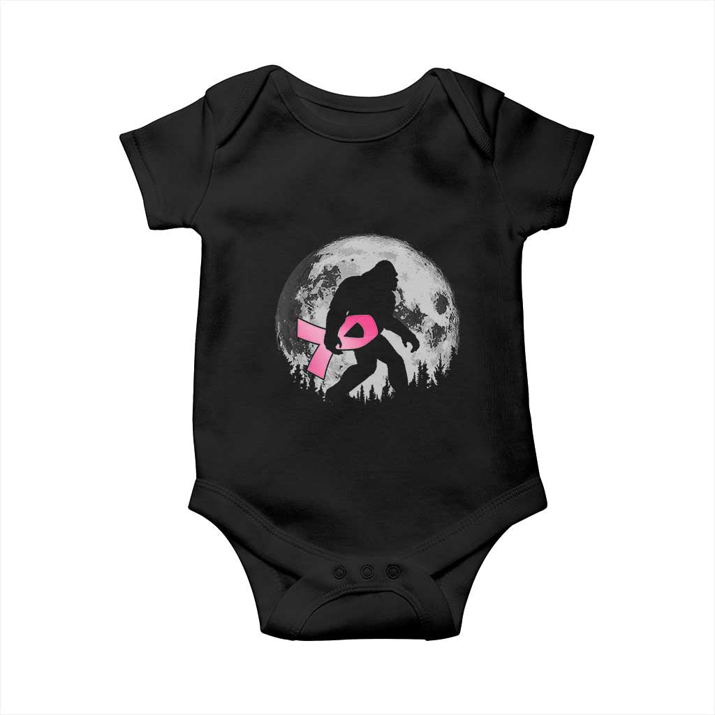Bigfoot Pink Ribbon Breast Cancer Awareness Baby Onesie TS10 Black Print Your Wear