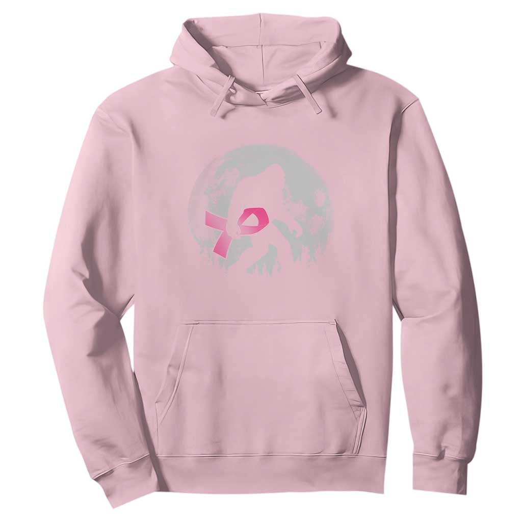 Bigfoot Pink Ribbon Breast Cancer Awareness Hoodie TS10 Light Pink Print Your Wear