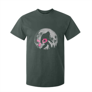 Bigfoot Pink Ribbon Breast Cancer Awareness T Shirt For Kid TS10 Dark Forest Green Print Your Wear