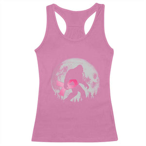 Bigfoot Pink Ribbon Breast Cancer Awareness Racerback Tank Top TS10 Azalea Print Your Wear