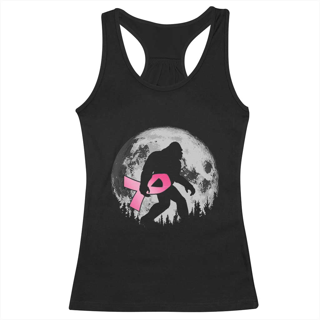 Bigfoot Pink Ribbon Breast Cancer Awareness Racerback Tank Top TS10 Black Print Your Wear