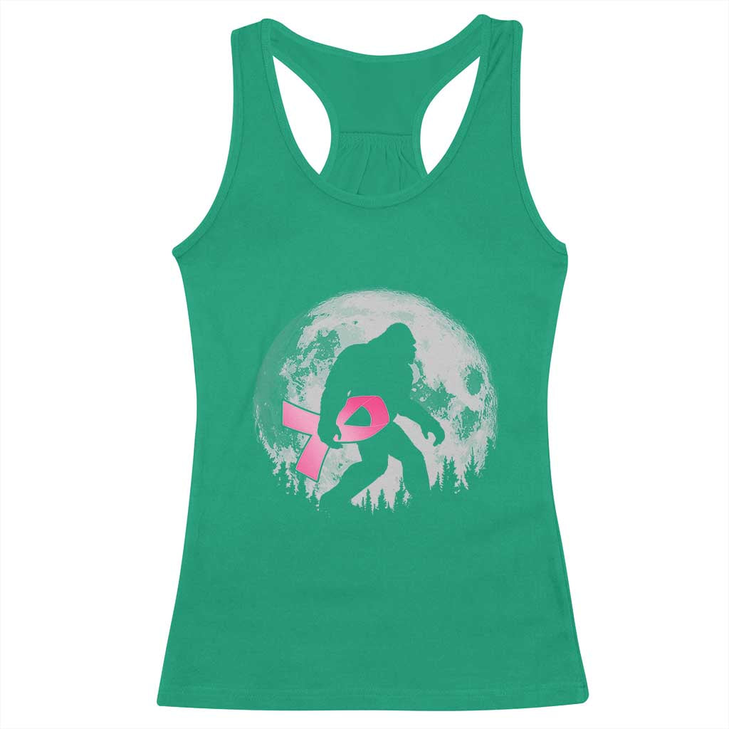 Bigfoot Pink Ribbon Breast Cancer Awareness Racerback Tank Top TS10 Irish Green Print Your Wear