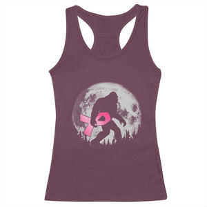 Bigfoot Pink Ribbon Breast Cancer Awareness Racerback Tank Top TS10 Maroon Print Your Wear
