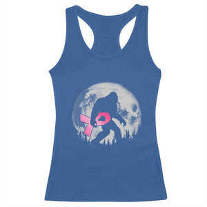 Bigfoot Pink Ribbon Breast Cancer Awareness Racerback Tank Top TS10 Royal Blue Print Your Wear